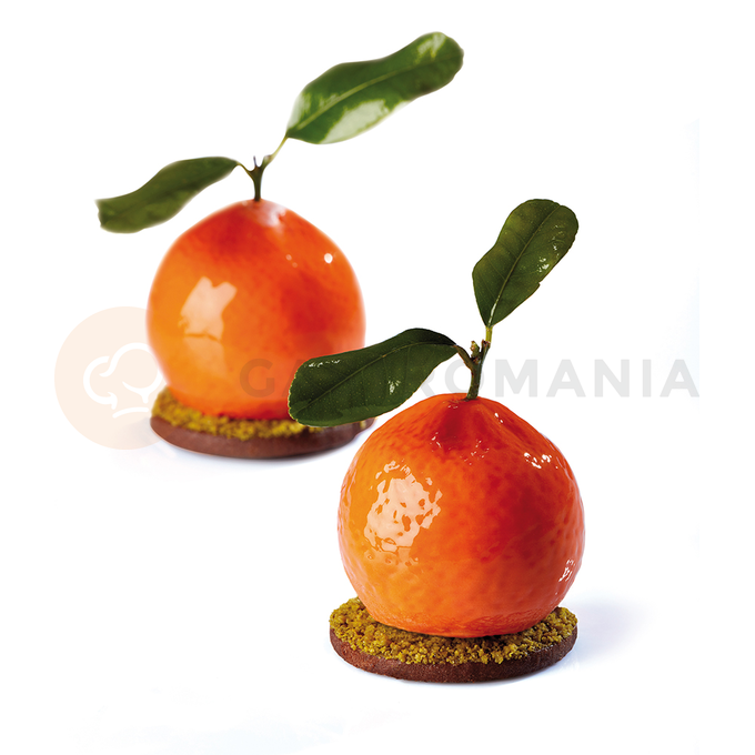 Silikonowa forma do deserów - mandarynka, 400x300 mm, 20 wnęk, 57x50 mm, 90 ml - PX4332S | PAVONI, Tangerine