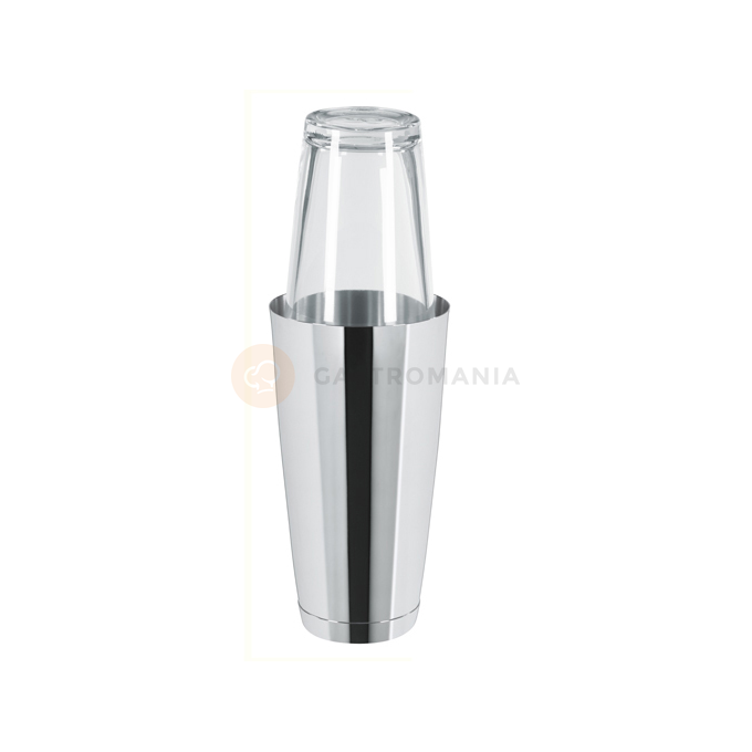 Boston Shaker o pojemności 0,8 l ze szklanicą w kolorze stalowym | BAREQ, Bar Profesional