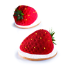Silikonowa forma do deserów - truskawka, 400x300 mm, 20 wnęk, 71x54x46 mm, 90 ml - PX4333S | PAVONI, Strawberry