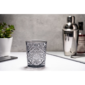 Szklanka z ciętego szkła, 0,335 l, szara | LIBBEY, Hobstar Grey