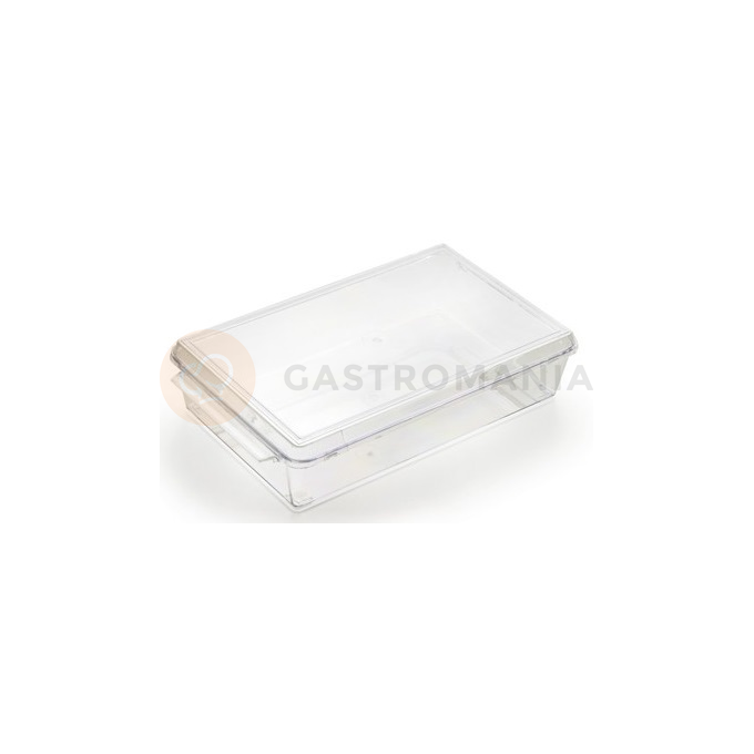 Pudełko z pokrywą z tworzywa sztucznego na tiramisu, 27,5 x 18 x 5,5 cm | ALCAS, 132/3
