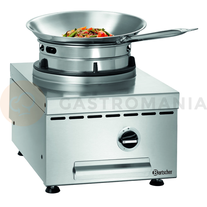 Kuchenka gazowa wok, 1 palnik, 400x600x415 mm | BARTSCHER, 1052303