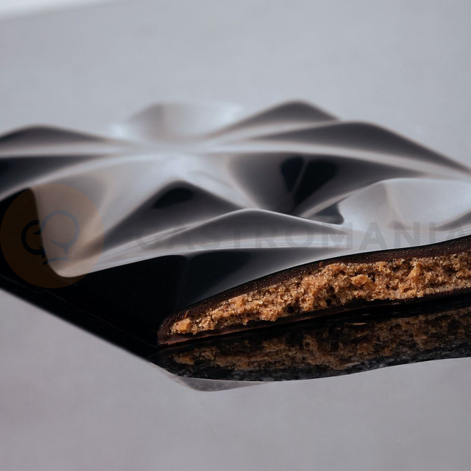 Forma z tritanu do tabliczek czekolady - 3 szt. x 100g, 155x77x10 mm - PC5005FR | PAVONI, Edelweiss