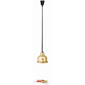 Lampa grzewcza IWL250D GO o średnicy 230 mm z regulacją wysokości, kolor złoty | BARTSCHER, 114275