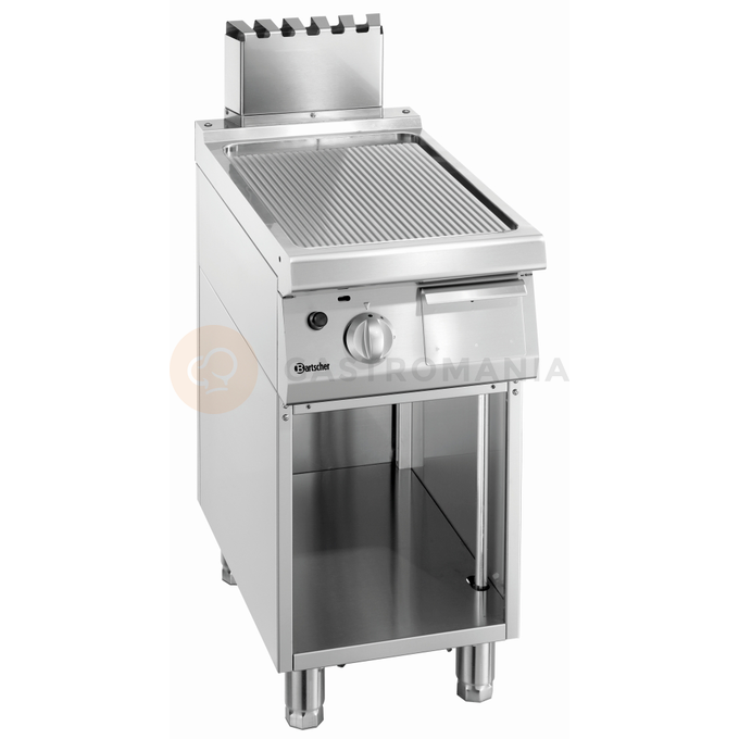 Gazowa płyta grillowa serii 700, ryflowana 400x700x850 mm | BARTSCHER, 2855071
