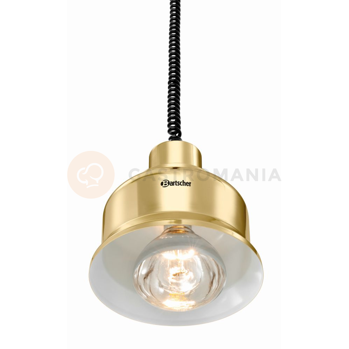Lampa grzewcza IWL250D GO o średnicy 230 mm z regulacją wysokości, kolor złoty | BARTSCHER, 114275