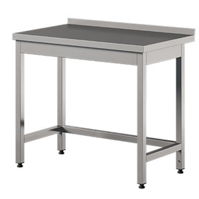 Stół przyścienny ze stali nierdzewnej, nogi wzmocnione 1200x700x850 mm | ASBER, WT-127-PL-B