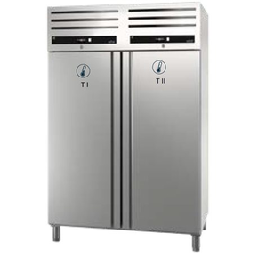 Szafa dwutemperaturowa chłodnicza 1400 l GN 2/1, 2 x drzwi duże, 1318x842x2040 mm, Green Line | ASBER, GCPZ-1402/2