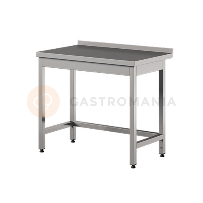 Stół przyścienny ze stali nierdzewnej, nogi wzmocnione 1200x700x850 mm | ASBER, WT-127-PL-B
