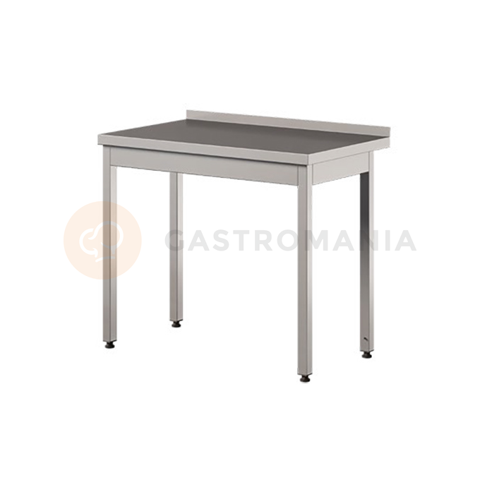 Stół przyścienny ze stali nierdzewnej, nogi bez wzmocnień 2000x700x850 mm | ASBER, WT-207-PL