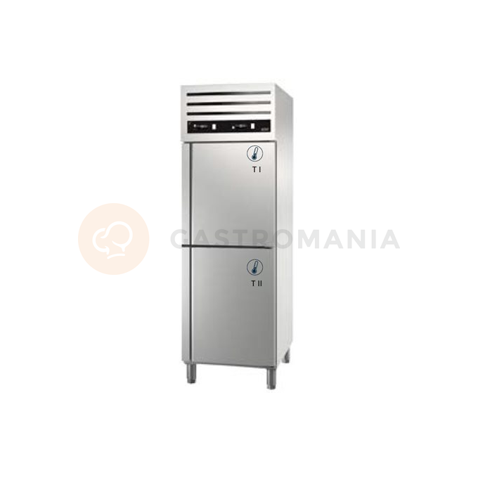 Szafa dwutemperaturowa chłodnicza 700 l GN 2/1, 2 x drzwi małe, prawe, 653x842x2040 mm, Green Line | ASBER, GCPZ-702/2 R