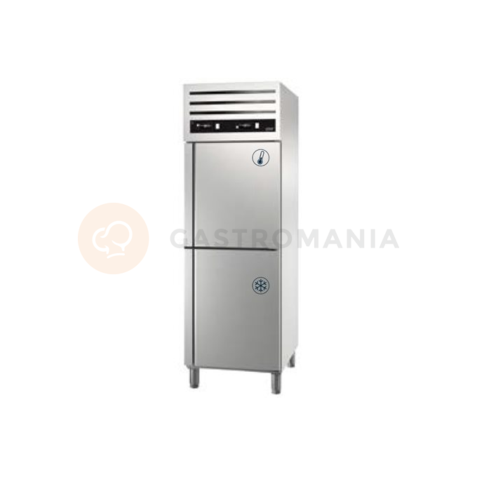 Szafa dwutemperaturowa chłodniczo-mroźnicza 700 l GN 2/1, 2 x drzwi małe, lewe, 653x842x2040 mm, Green Line | ASBER, GCPMZ-702 L