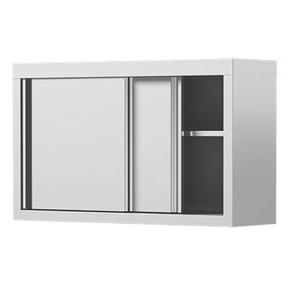 Szafka wisząca ze stali nierdzewnej z drzwiami suwanymi 1200x300x600 mm | ASBER, HC-123-SD