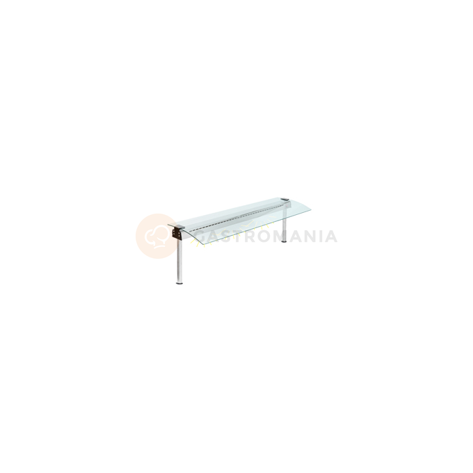 Nadstawka grzewcza z oświetleniem i panelem giętym z dwóch stron, 1422x590x480 mm | ASBER, FS-H-CG2-411