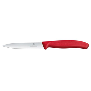 Nóż do jarzyn, gładki, 10 cm, czerwony | VICTORINOX, Swiss Classic, 6.7701