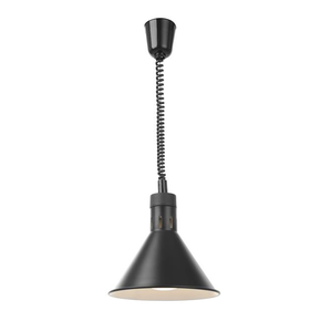 Lampa do podgrzewania potraw - wisząca, stożkowa średnica 275x(H)250 mm, czarna | HENDI, 273845