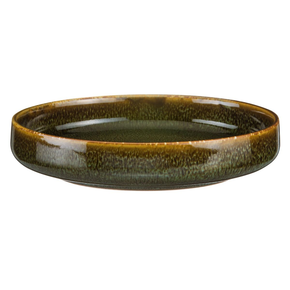 Zielony talerz płaski z porcelany o średnicy 21,5 cm | VERLO, Cane