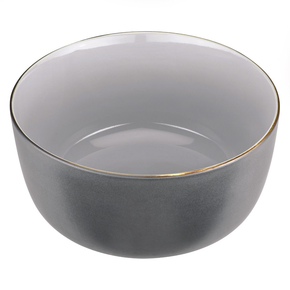 Miska z szarej porcelany o średnicy 22,5 cm | VERLO, Time