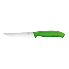 Nóż do pizzy, ząbkowany, ostry czubek, zielony | VICTORINOX, Swiss Classic, 6.7936.12L4