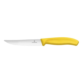 Nóż do pizzy, ząbkowany, ostry czubek, żółty | VICTORINOX, Swiss Classic, 6.7936.12L8