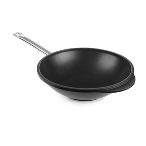Patelnia Wok z odlewu aluminium Profi Line powlekana tytanem - średnica 32 cm | HENDI, 839010
