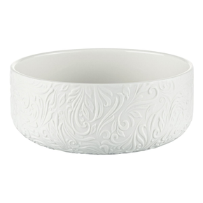 Biała dekorowana miska o średnicy 10 cm | VERLO, Azzur
