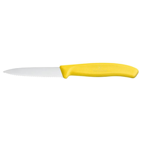 Nóż do jarzyn, ząbkowany, 80 mm, żółty | VICTORINOX, Swiss Classic, 6.7636.L118
