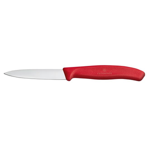 Nóż do jarzyn, gładki, 8 cm, czerwony | VICTORINOX, Swiss Classic, 6.7601