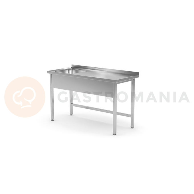 Stół z jednym zlewem - skręcany, o wym. 600x700x(H)850 mm | HENDI, 812877