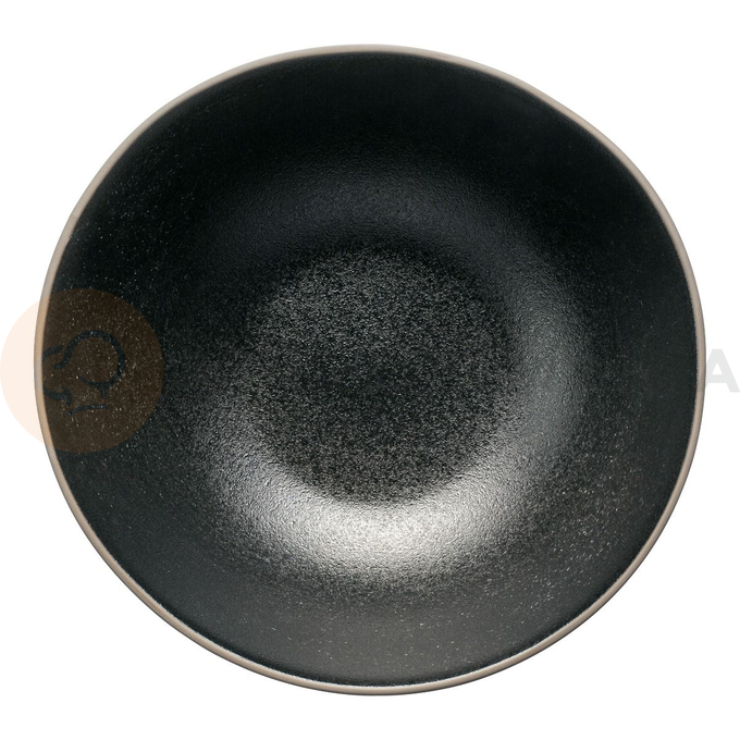 Czarna miska z porcelany o średnicy 26,5 cm | VERLO, Zeli
