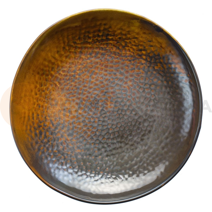 Talerz głęboki z brązowej porcelany o średnicy 26 cm | VERLO, Fire