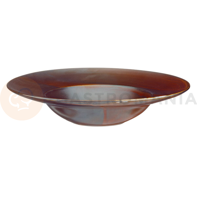 Talerz głęboki z brązowej porcelany o średnicy 29,2 cm | VERLO, Fire