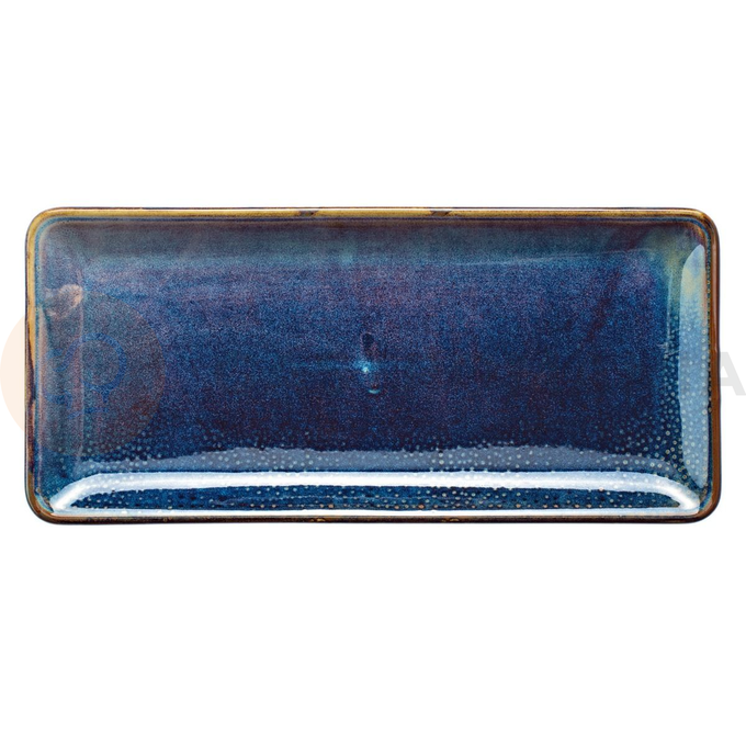 Niebieski półmisek z porcelany 35,5x16,5 cm | VERLO, Deep Blue