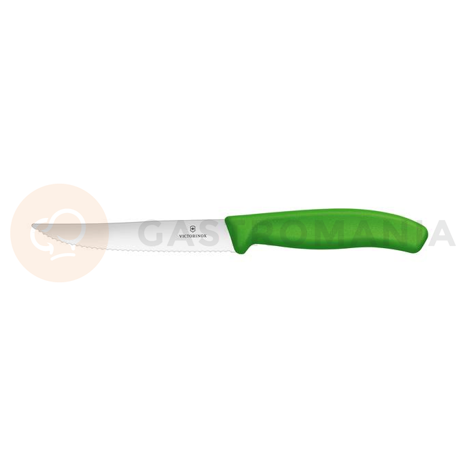 Nóż do pizzy, ząbkowany, ostry czubek, zielony | VICTORINOX, Swiss Classic, 6.7936.12L4