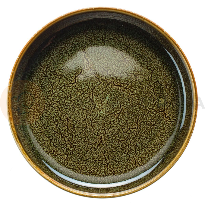 Zielony talerz płaski z porcelany o średnicy 21,5 cm | VERLO, Cane
