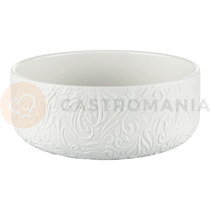 Biała dekorowana miska o średnicy 10 cm | VERLO, Azzur