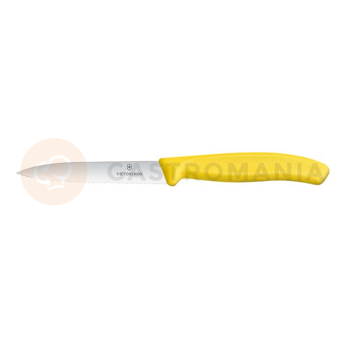 Nóż do jarzyn, ząbkowany, 100 mm, żółty | VICTORINOX, Swiss Classic, 6.7736.L8