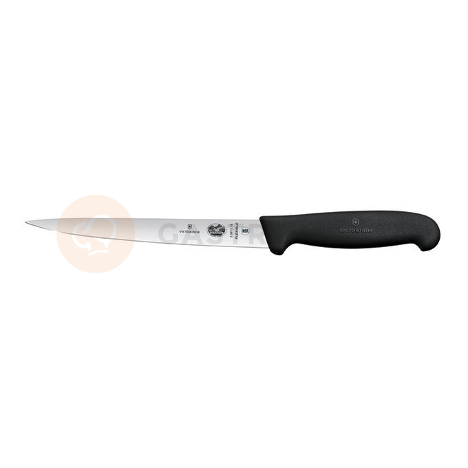 Nóż do filetowania, bardzo giętki, 18 cm, czarny | VICTORINOX, Fibrox, 5.3813.18
