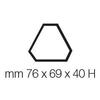 Zestaw taca + 20 form do monoporcji - 400x340 mm, 75 gr, trójkąt, 76x69x40 mm | PAVONI, TTRS2