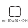 Popychacz do usuwania wypieków z formy - kwadrat, 59x59x40 mm | PAVONI, EQS