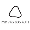Zestaw taca + 64 form do monoporcji - trójkąt, 47x44x25 mm, 400x340 mm | PAVONI, TMTNS2
