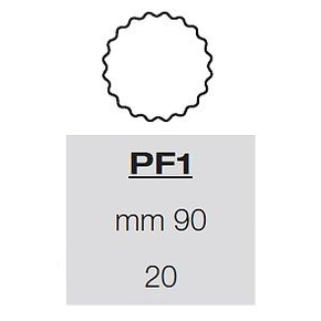 Arkusz z wykrojnikami do ciasta - 20x rotunda 90 mm, 57,5x39 cm | PAVONI, PF1