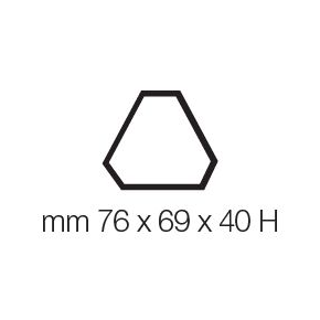 Zestaw taca + 20 form do monoporcji - 400x340 mm, 75 gr, trójkąt, 76x69x40 mm | PAVONI, TTRS2