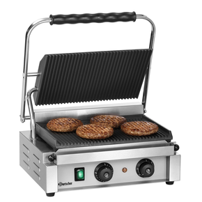 Grill kontaktowy &quot;Panini-T&quot; z 2 ryflowanymi płytami | BARTSCHER, A150774