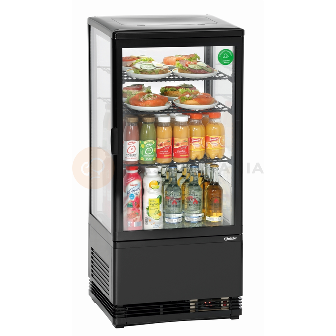Witryna chłodnicza Mini o pojemności 78 l, czarna | BARTSCHER, 700277G