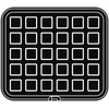 Wkład do urządzeń COOKMATIC i COOKMATIC SPECIAL z 30 wnękami o wymiarach 40x40x15 mm, kwadrat | PAVONI, PIASTRA27
