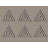 Silikonowa forma do przystawek 6x trójkąt-spirala 135x120x5 mm, 25 ml, 400x300 mm - GG009S | PAVONI, Spirale Triangolo