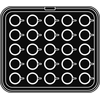 Wkład do urządzeń COOKMATIC i COOKMATIC SPECIAL z 25 wnękami o wymiarach 44x23 mm, filiżanka do kawy | PAVONI, PIASTRA8