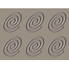 Silikonowa forma do przystawek 6x owalna spirala 138x95x6 mm, 28 ml, 400x300 mm - GG010S | PAVONI, Spirale Ovale