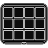 Wkład do urządzeń COOKMATIC i COOKMATIC SPECIAL z 12 wnękami o wymiarach 80x80x20 mm, kwadrat | PAVONI, PIASTRA35